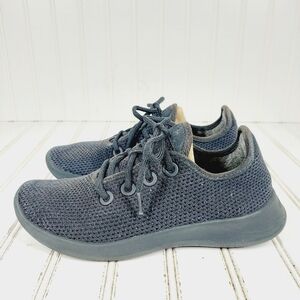 allbirds Tree Runners Black Gray Minimal Mesh Lace Up Athleisure Sneakers F329